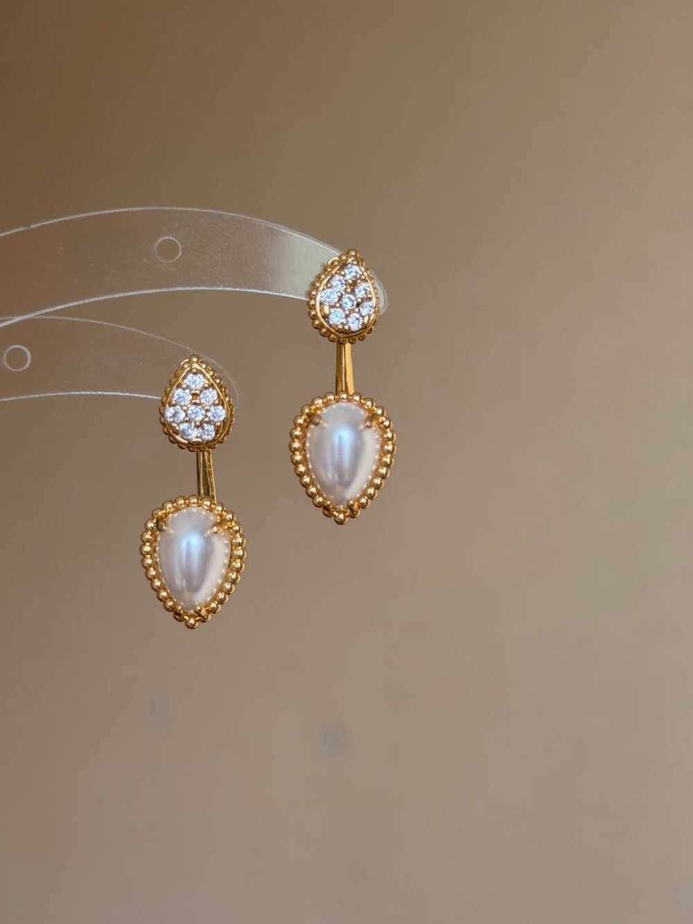 Alicia Bonnie Pearl Zirconia Ear Jacket Earrings